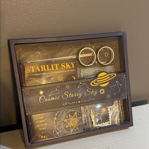 Cosmic Starry Sky Starlit Sky Gift Set - Gold & Navy stationary